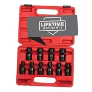 3657, 3/8 Inch Drive Universal Impact Socket Set, 10-Piece, Metric, 10mm -