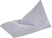 UYSOFRCV Triangle Bean Bag Chairs Sofa Cover (No Filling) Premium Cotton Canvas Chair Sturdy Zipper Beanbag Case Lounger Storage Sofa Slipcover for Adults and Kids,Light Grey