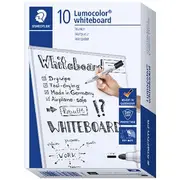 Staedtler Lumocolor Whiteboard Markers Bullet Black 10 Pack