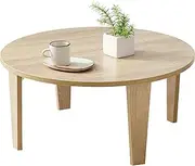 Hagihara MT-6868NA Low Table, Center Table, Desk, Stylish Wood Grain Tabletop, Foldable, Finished Product, Round, Lightweight, Vintage Living Room, Diameter 26.8 inches (68 cm), Height 12.6 inches (32