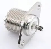 UHF Female SO-239 Coax Connector Chassis 2-Hole Diamond Mount