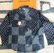 New Louis Vuitton Nigo Monogram Waves Blue Flannel Shirt S M L Tyler Virgil