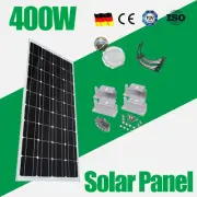 12V 400W Solar Panel Kit Mono Power Battery Charging+Solar Mounting Brackets Set