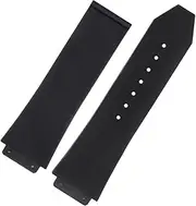 AEMALL for HUBLOT Classic Fusion Universe Big Bang Series Men Women Black Silicone Watch Strap Vertical Stripe Road Bracelet 26mm*19mm (Color : 22mm, Size : 26-19mm)