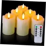 Flameless Votive Candles with Timer Remote,2" x 3" Real Wax, Realistic Black