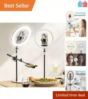 Versatile 12-Inch Ring Light with Bluetooth Stand for TikTok and Video Calls