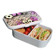 Lunch Box Food Container Snack Picnic Authentic Wood Strap Cutlery Beauty