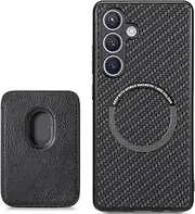 [RUNGOS] for Samsung A54 Case Magsafe, with Magnetic Wallet & Card Holder (Carbon Fiber Texture) [Stable Magnetic] [10Ft Drop Tested] Shockproof for Samsung Galaxy A54 Wallet Case 6.4'' 2023, Black