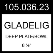 IKEA GLADELIG Deep Plate/bowl Blue 4 Pack 8 ½" 105.036.23