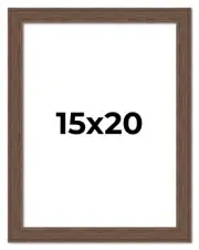 15x20 Frame Brown Barnwood Picture Frame Photo Frame UV Acrylic, Acid Free