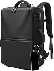 Travel Backpack Vacuum Compression Air-back Expandable Vacpack Backpack with Water Resistant Material Anti Theft Backpacks with USB Charging Port Carry On Luggage Vac Packing Bag for Airplane 39-55L