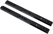 TOOPONE Drawer Slides, A Pair Full Extension 2 Section Ball Bearing Side Mounted Drawer Slider for Cabinet Kitchen Furniture (Black, 11 inch)