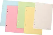 HAPINARY A5 Binder Refills 100 Sheets Loose Leaf Paper 5 Choices Lined for Planner