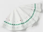 New 48" Scandi Pattern Printed Christmas Tree Skirt Green White - Wondershop™