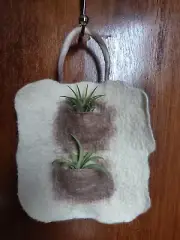 Felted Wool Hanging Air Plant Holder Wall Decor