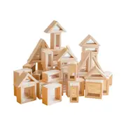 Jooyes Wooden Acrylic Mirror Building Blocks Set – 40pcs