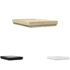Bed Frame with LED Lights Slatted Mattress Base Wooden Bedstead Bedroom vidaXL