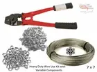 G316 Stainless Steel Wire Rope 3.2mm 7x7 Rigging Fencing Tool Crimp Thimble Kit