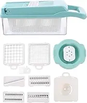 1pc Vegetable Chopper with Blades Multifunctional Veggie Slicer and Grater Egg Separator Easy to Clean Kitchen Tool for Prep