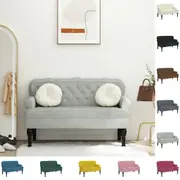 Bench with Backrest Upholstered Bench Seat Ottoman Hall Bench Velvet vidaXL
