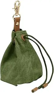 Dog Treat Pouch, Dog Treats Training Bag Waist Container, Puppy Drawstring Closure Food Pocket with Keychain for Pets, Cats, Kittens, 1-Pack, Versatile for Multiple Puppy, Convenient