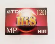 TDK Hi8 MP 120 Camcorder Tape New Factory Sealed P6-120H8MP LP-4hr SP-2hr