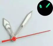 Red Second Hand Silver Trim Lume Watch Hands for NH35 NH36 7S26 NH70 NH72