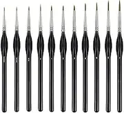 Xolixorium 11Pcs Fine Detail Paint Brush | Reinforced Miniature Painting Brushes for Military Models, Anti-Bending Micro Detail Paintbrushes with Double Ferrule Design