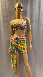 NEW NATORI SWIM $103 SINULOG WRAP SARONG COVER-UP OS