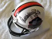 ANTHONY MUNOZ SIGNED HALL OF FAME RIDDELL MINI HELMET HOF JSA COA