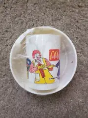 SEALED Vintage 1987 McDonalds Plastic Bowl & Cup Set Ronald Grimace Hamburglar