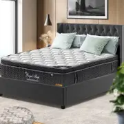 SINGLE Mattress Bed Euro Top 9 Zone Pocket Spring Cool Gel Memory Foam Bamboo