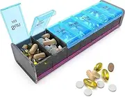 Extra Large Pill Organizer- XXL Pill Box 7 Day - Weekly Pill Organizer with AM PM Large Compartments Big Pill Case for Supplements Jumbo Pill Holder for Vitamins Huge Medicine Organizer 2 Times a Day
