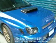 KAKUMEI HOOD SCOOP FRP FOR 2002 2003 SUBARU WRX STI IMPREZA (IN 2004 STI STYLE)