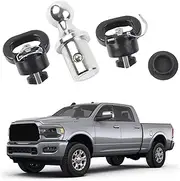 Dasbecan 60618 Gooseneck Ball Safety Chain Kit Gooseneck Hitch Kit 30K 2-5/16-Inch Compatible with 2013-2021 Ram 2500 3500