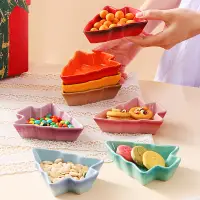 在飛比找蝦皮購物優惠-【拾憶生活】彩色聖誕樹 造型陶瓷 小碟子 水果盤 糖果盤 點