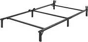 Amazon Basics Metal Bed Frame, 6-Leg Base for Box Spring and Mattress - Single, 189 x 97 x 19 cm, Tool-Free Easy Assembly