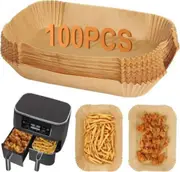 100x Air Fryer Liners Disposable Paper Liners Non-Stick. Parchment paper for Ninja Dual