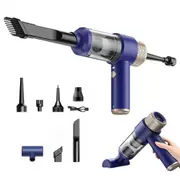 4 in 1 Handheld Cordless Vacuum Cleaner Home and Car Dust Blower Mini Air Duster-Blue