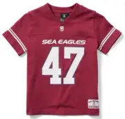 Manly Sea Eagles 2025 NRL Kids Gridiron Shirt Sizes 6-14 BNWT