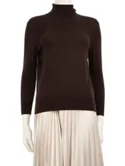 Brown Turtleneck Cashmere Jumper
