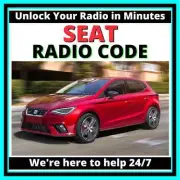 Seat Radio Code Unlock for Ibiza, Leon, Altea - Alana, RNS, RCD, Technisat, Aura