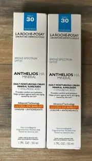 LOT OF 2 La Roche-Posay Anthelios HA Mineral Cream SPF 30 50ml EXP: 07/25^