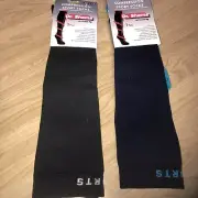 2 Pairs Dr.Shams Athletes Travel 8-15 MmhgSupport Compression Knee High Socks