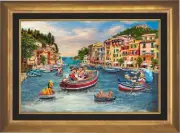 Thomas Kinkade Studios Mickey and Minnie in Italy 18 x 27 LE Canvas G/P Framed