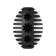 Gladiator 10cm Black Rubber Rugby Dog Toy