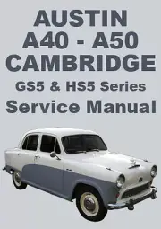 AUSTIN A40 & A50 CAMBRIDGE WORKSHOP MANUAL: 1954-1957