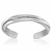 Two Wire Twist Design Toe Ring Genuine Solid Sterling Silver 925 Size Adjustable