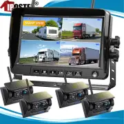 Wireless 7" Monitor DVR 1080P Standby Solar Magnetic Backup Camera Truck Reverse