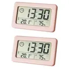 2X LED Digital Clock Electronic Digital Screen Desktop Clock for Home6741